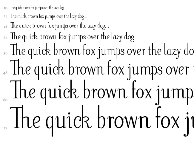 Litos Script font waterfall